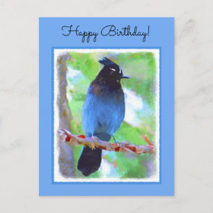 Stellers jay schilderen - Oorspronkelijke vogelkun Briefkaart