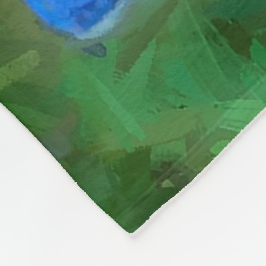 Stellers jay schilderen - Oorspronkelijke vogelkun Fleece Deken (Hoek)