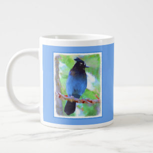 Stellers jay schilderen - Oorspronkelijke vogelkun Grote Koffiekop