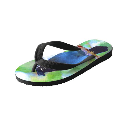 Stellers jay schilderen - Oorspronkelijke vogelkun Kinder Teenslippers (Schuin)