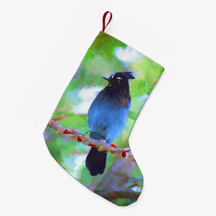 Stellers jay schilderen - Oorspronkelijke vogelkun Kleine Kerstsok