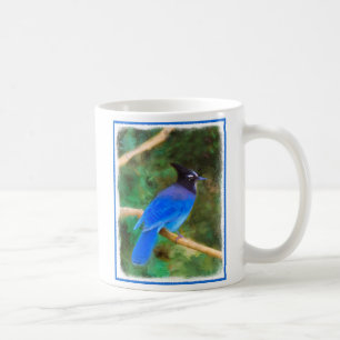 Stellers jay schilderen - Oorspronkelijke vogelkun Koffiemok