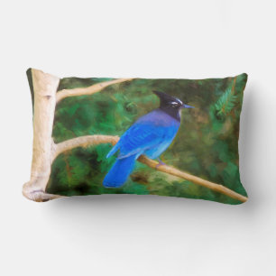Stellers jay schilderen - Oorspronkelijke vogelkun Kussen