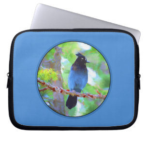 Stellers jay schilderen - Oorspronkelijke vogelkun Laptop Sleeve
