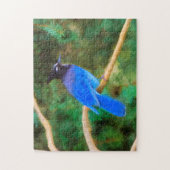 Stellers jay schilderen - Oorspronkelijke vogelkun Legpuzzel (Verticaal)