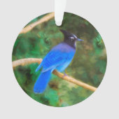 Stellers jay schilderen - Oorspronkelijke vogelkun Ornament (voorkant)