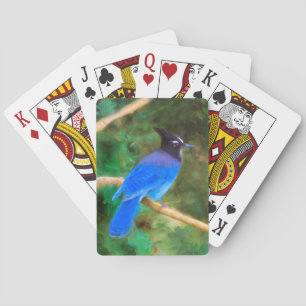 Stellers jay schilderen - Oorspronkelijke vogelkun Pokerkaarten