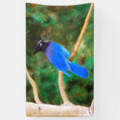 Stellers jay schilderen - Oorspronkelijke vogelkun Spandoek (Verticaal)
