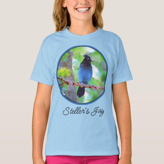 Stellers jay schilderen - Oorspronkelijke vogelkun T-shirt (Voorkant)