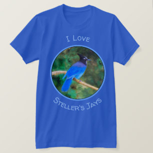 Stellers jay schilderen - Oorspronkelijke vogelkun T-shirt
