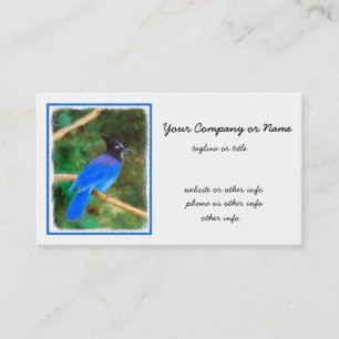 Stellers jay schilderen - Oorspronkelijke vogelkun Visitekaartje