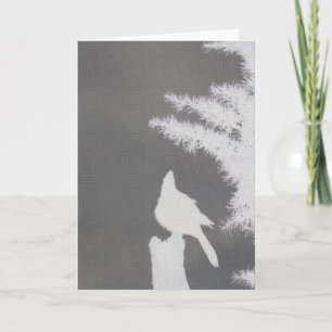 Steller's Jay Silhouette Wenskaart Kaart