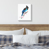 Stellers Jay Stretched Canvas Afdrukken (Insitu (Slaapkamer))