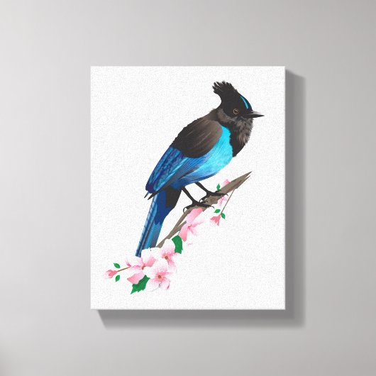 Stellers Jay Stretched Canvas Afdrukken (Voorkant)