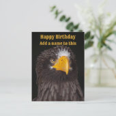 Steller's zee eagle foto, aanpasbaar briefkaart (Staand voorkant)