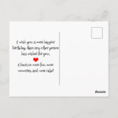 Steller's zee eagle foto, aanpasbaar briefkaart (Achterkant)