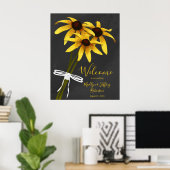 stelletje wilde bloemen Black Eyed Susan bruiloft Poster (Thuiskantoor)