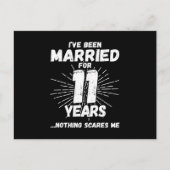 Stelletjes 11 Jaar Getrouwd Grappige 11de Trouwdag Briefkaart (Voorkant)
