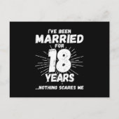 Stelletjes 18 Jaar Getrouwd Grappig 18e Huwelijksv Briefkaart (Voorkant)