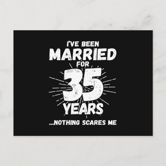 Stelletjes 35 Jaar Getrouwd Grappig 35e Trouwdag Briefkaart (Voorkant)