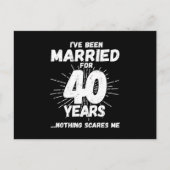 Stelletjes 40 Jaar Getrouwd Grappig 40ste Trouwdag Briefkaart (Voorkant)