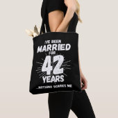 Stelletjes 42 Jaar Getrouwd Grappig 42e Trouwdag Tote Bag (Dichtbij)
