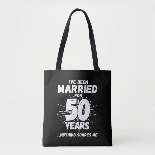 Stelletjes 50 Jaar Getrouwd Grappig 50e Trouwdag Tote Bag (Voorkant)
