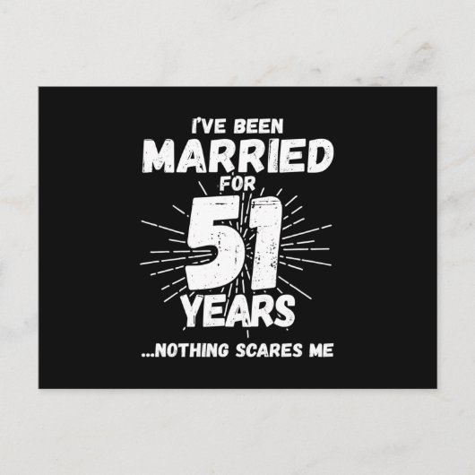 Stelletjes 51 Jaar Getrouwd Grappig 51e Trouwdag Briefkaart (Voorkant)