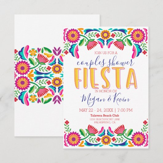 stelletjes Fiesta Invite Kaart (Voorkant / Achterkant)