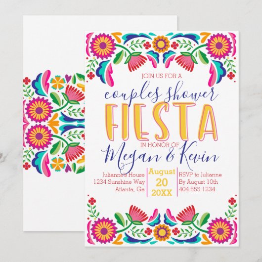 stelletjes Fiesta Invite Kaart (Voorkant / Achterkant)