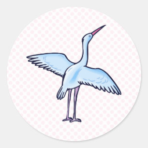 Stellie Stork Ronde Sticker