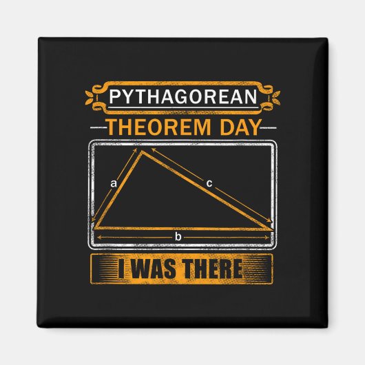 Stelling van Pythagoras-dag Ik was er - Wiskundele Magneet (Voorkant)