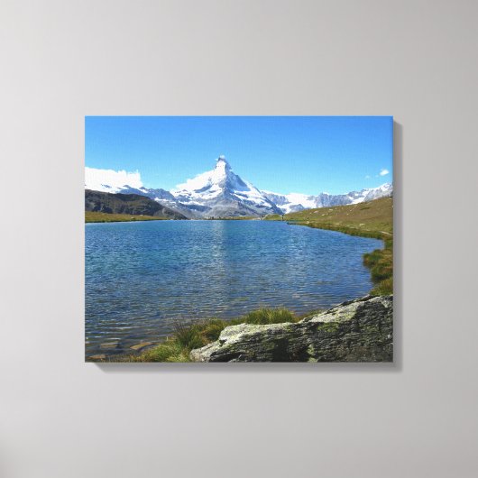 Stellisee, Valais Alps Canvas Afdruk (Voorkant)