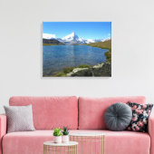 Stellisee, Valais Alps Canvas Afdruk (Insitu (Woonkamer))
