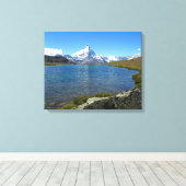 Stellisee, Valais Alps Canvas Afdruk (Insitu (Houten vloer))