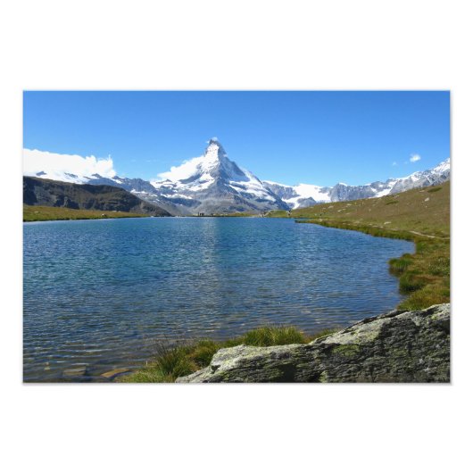 Stellisee, Valais Alps Foto Afdruk (Voorkant)