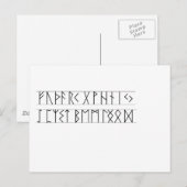 Stelt Elder Futhark in werking Briefkaart (Voorkant / Achterkant)