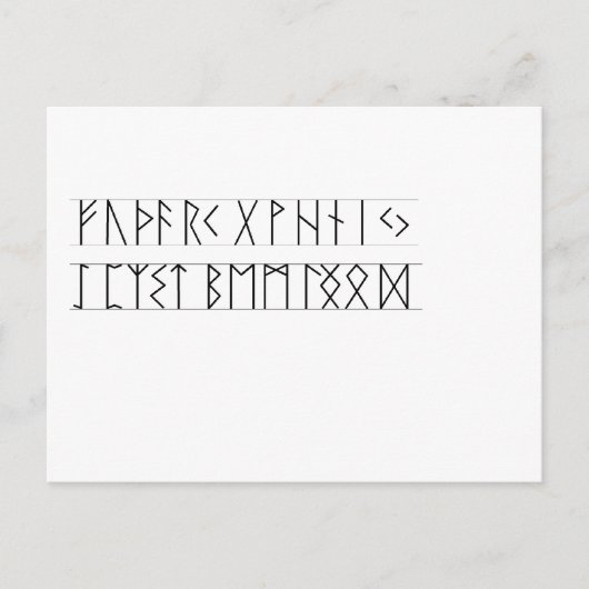 Stelt Elder Futhark in werking Briefkaart (Voorkant)