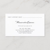 Stelt Roos Mestmachine Stapels Artistist Benoeming Afsprakenkaartje (Achterkant)