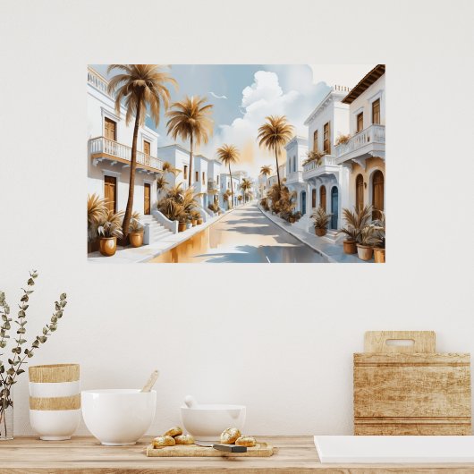 Stelt u zich eens voor, vredige, hemelse plaatsen  poster (Keuken)