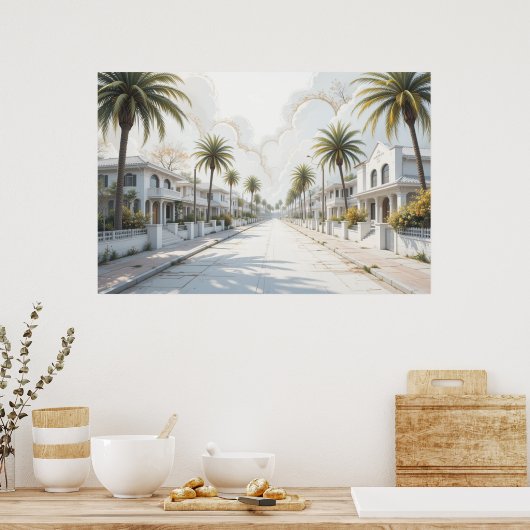 Stelt u zich eens voor, vredige, hemelse plaatsen poster (Keuken)