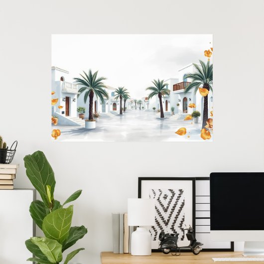 Stelt u zich eens voor, vredige, hemelse plaatsen  poster (Thuiskantoor)