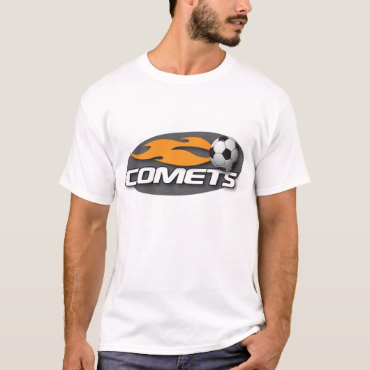 Stelt zwart T-shirt vast (Voorkant)
