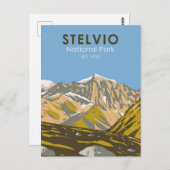 Stelvio National Park Italië Central Alps  Briefkaart (Voorkant / Achterkant)