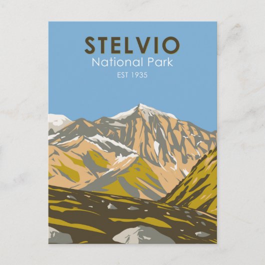 Stelvio National Park Italië Central Alps  Briefkaart (Voorkant)