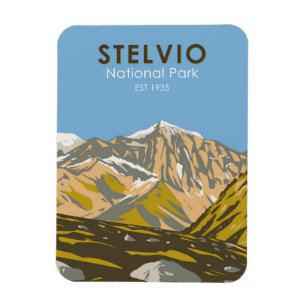 Stelvio National Park Italië Central Alps  Magneet