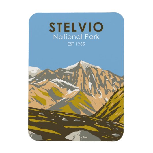 Stelvio National Park Italië Central Alps  Magneet (Verticaal)