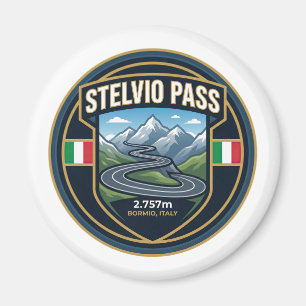 Stelvio Pass - Legendarische Bergpas Italië Magneet