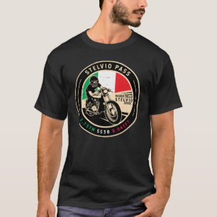Stelvio Pass   Passo dello Stelvio   Motorfiets T-shirt