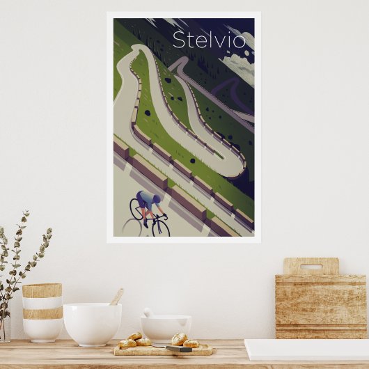 Stelvio - Poster voor fietsen (Keuken)